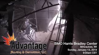 Advantage Blasting \u0026 Demolition - inside look at the roof implosion from Milwaukee