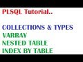 PL/SQL Tutorial : PLSQL Collections and Types