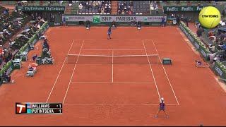 Serena Williams vs Yulia Putintseva | 2016 RG QF | Highlights