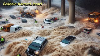 Havoc in Israel Now! Severe Flooding in Sakhnin and Hail Amidst Heavy Rainfall