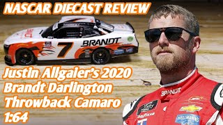 NASCAR Diecast Review ep.270| Justin Allgaier's 2020 Brandt Darlington Throwback Camaro 1:64