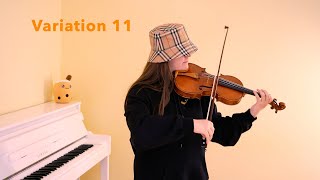 Otakar Ševčík - 40 Variations for the Violin Op. 3 - Variation 11 | Bucket-Hat-Violingirl