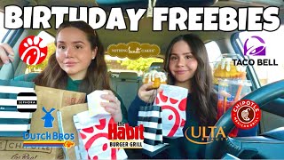 BIRTHDAY FREEBIES 2025 || Come get our birthday freebies with us!!