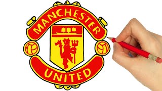 How to draw Manchester united logo