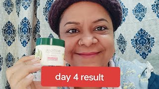 Biotique instant glow cream review and 4th day result