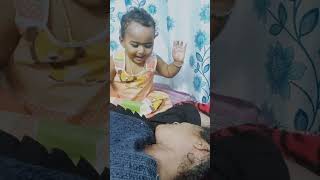 என்னை அடிச்சிட்டு கரடி குட்டிக்கு..என்ன ஒரு ஆனந்தம்#9monthsbaby