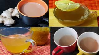 Winter Special 4 Tea Recipes|masala Tea Recipe | गुड़ की चाय|Turmeric Tea For Weight Loss