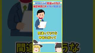 【ゆっくり解説】半分以上が間違ってる？確定申告ミスが多い職業は？ #shorts