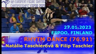 Natalie Taschlerova \u0026 Filip Taschler, Rhytm Dance, European Championship 2023, 27.1.2023