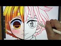 drawing zenitsu turn to 12kizuki 【demon slayer】