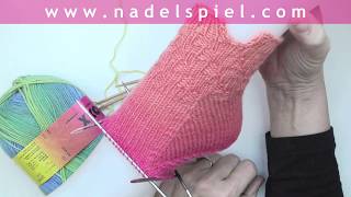 Socken stricken mit eliZZZa * Anfängersocken * Die einfachste Ferse Teil #1