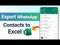 How to Export WhatsApp Contacts to Excel 2025