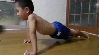 push up　４歳児の腕立て