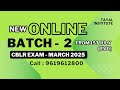 Batch 2 Fresh Batch Announcement I CBLR Exam 2025 I F Card Exam I 1st July 2024 Online Coaching