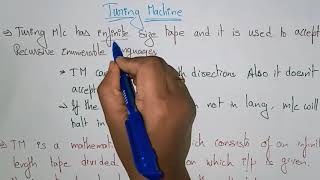 Turing machine ( TM) | Introduction | Part-1/2 | TOC | Lec-85 | Bhanu Priya