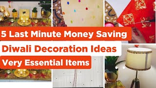 5 Money Saving Diwali Decoration Ideas| Diwali Decoration Ideas at home| DIY for Diwali #diwalicraft