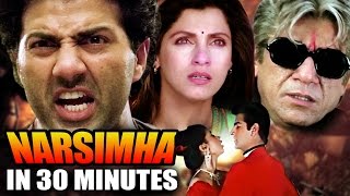 Narsimha in 30 Minutes | Sunny Deol | Urmila Matondkar | Ravi Behl | Hindi Action Movie