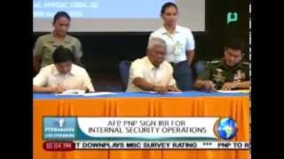 NewsLife: AFP, PNP sign IRR for internal security operations || Aug. 14, 2015