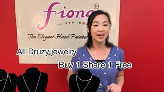 Gemstone Jewelry Natural Druzy Stone Pendant Bracelets and Necklaces | Fiona Accessories