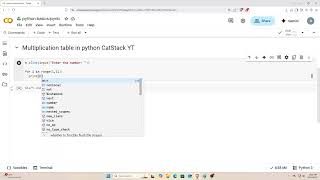 Lesson 6 : Multiplication Table using python
