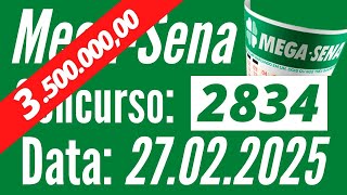 Mega-Sena de 27/02, Resultado MEGA-SENA, Mega Sena de hoje,