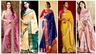 Latest Beautiful Pure Soft Silk Saree Design | Traditional Saree Look❤️Designer saree #Sarees
