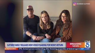 'We will pay,' Savannah Guthrie says in desperate video plea to potential kidnappers of her mother