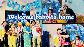 Welcome Baby boy to home 🏠 | Welcome Baby decoration | Baby boy 😊❤️ #babyboy #vlog