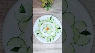 Cucumber Carving Skills l Vegetable Cutting Ideas #saladcarving #art #vegetables #cookwithsidra