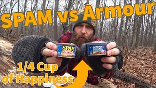 SPAM Spread VS Armour Potted Meat - Which is a better TRAIL SNACK?