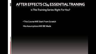Adobe After Effects CS4 Training Episode 1 intro
