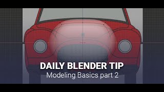 Daily Blender Secrets - Car Modeling Basics part 2 - Mirror modifier