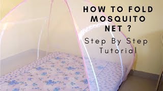 How To Fold Classic Mosquito Net in very simple \u0026 easy steps ? | Mosquito Net Folding Technique