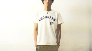 BROOKLYN オリジナルアメカジプリント 半袖Tシャツ ブルックリン ニューヨーク スポーツ シンプルロゴ 英字 メンズ レディース 大きいサイズ ST-BROOK mv151