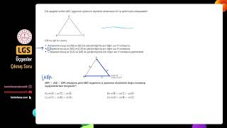 8. Sınıf Matematik Üçgenler #LGS Çıkmış Soru (2021 LGS)