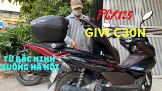 Thùng Givi C30N lắp cho PCX125 chạy từ Bắc Ninh xuống Hà Nội