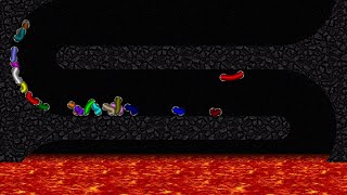 Escape from the Lava 2 - Survival Worm Vehicle Race in Algodoo