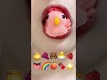 asmr emoji food 🍯🍇🐻🐣🍓👅🌈🍑🍫⭐️eating sounds sped up