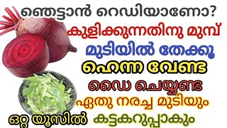 ഇനി ഡൈ വേണ്ട. ബീറ്റ്റൂട്ട് കൊണ്ട് എത്ര നരച്ച മുടിയും കറുപ്പിക്കാം|Natural Hair Dye