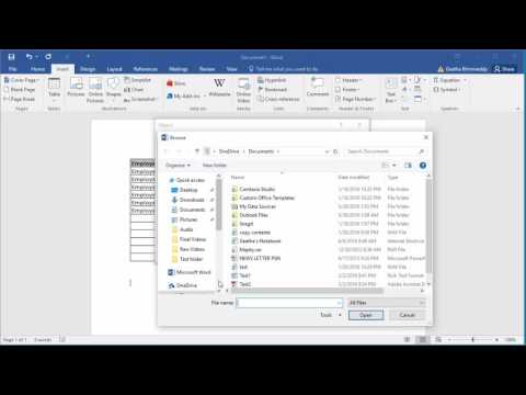 How to Insert an Object in to a document in Word 2016 How to Insert an Object in to a document in Word 2016