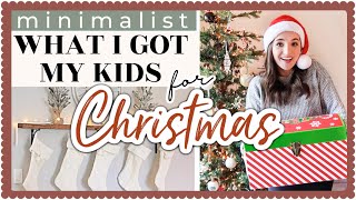 🎁WHAT I GOT MY KIDS FOR CHRISTMAS 2022! Minimalist, affordable gift ideas + stocking stuffers!