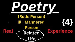 Poetry | About ILL Mannered Person ! | Shayari About Our Real Condition In Life. Rude person |