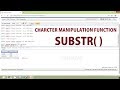 Oracle Tutorial - Character Manipulation Function SUBSTR