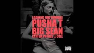 Kanye West feat Pusha T, Big Sean, CyHi Da Prynce \u0026 J Cole - Looking For Trouble