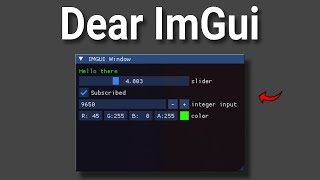 Dear ImGui In C# Under 10 Minutes! [ Tutorial ]