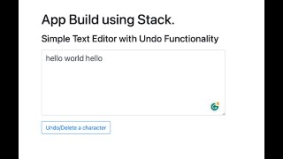 Text Editor Built using Stack | Simple Example of Data Structure and Algorithm Redo Undo Application