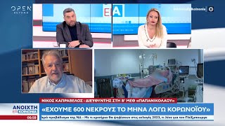 Νίκος Καπραβέλος: Έχουμε 600 νεκρούς το μήνα λόγω κορωνοϊού | OPEN TV