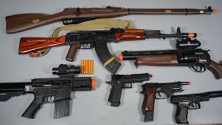 REALISTIC Toy Gun - AK47 and Mosin-Nagant - AR15 or M4 Airsoft - Nerf Gun MTs255 Shot Gun - Toy Guns