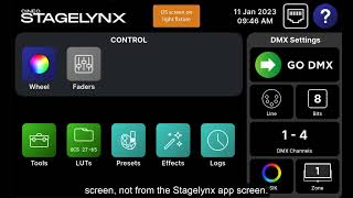 CINEO STAGELYNX - HOW TO ACCESS \u0026 NAVIGATE TOOLS