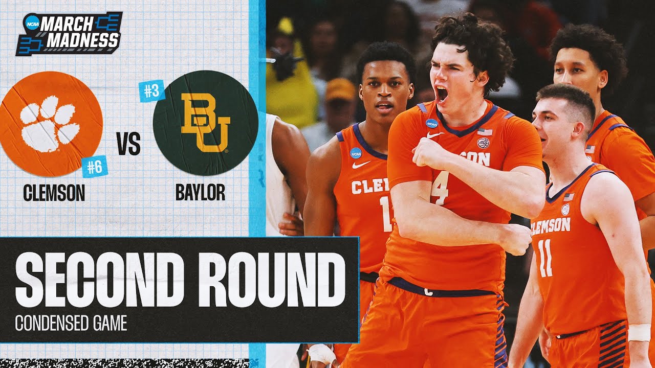 Clemson Vs. Baylor - Second Round NCAA Tournament Extended Highlights ...